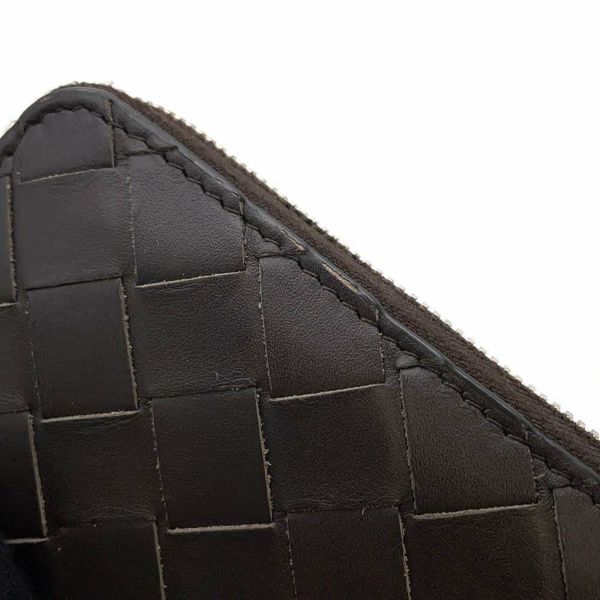 ボッテガヴェネタ 長財布 イントレチャート ラウンドファスナー 639856 BOTTEGA VENETA 財布 メンズ 黒