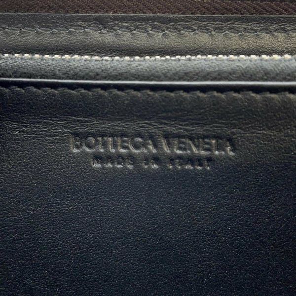 ボッテガヴェネタ 長財布 イントレチャート ラウンドファスナー 639856 BOTTEGA VENETA 財布 メンズ 黒