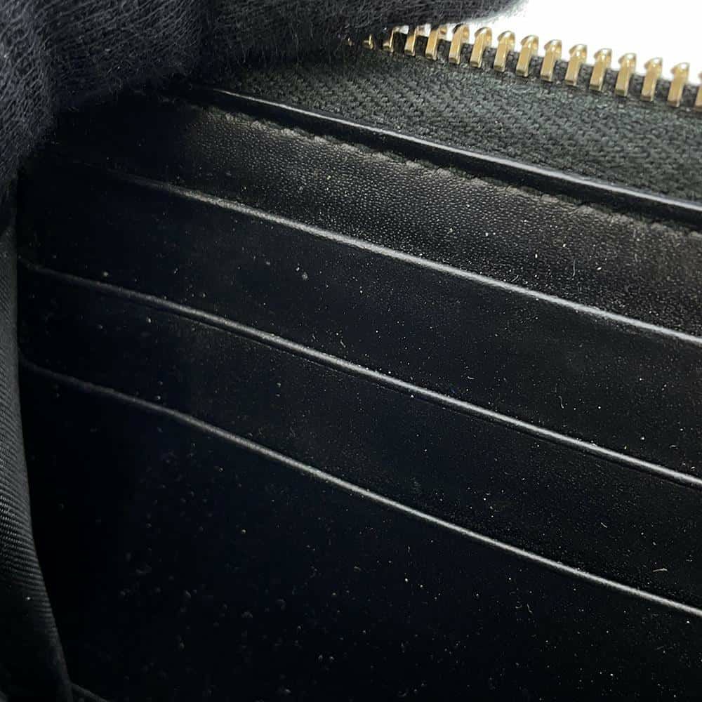 グッチ 長財布 グッチシマ ラウンドファスナー リボン レザー 388680 GUCCI 財布 黒