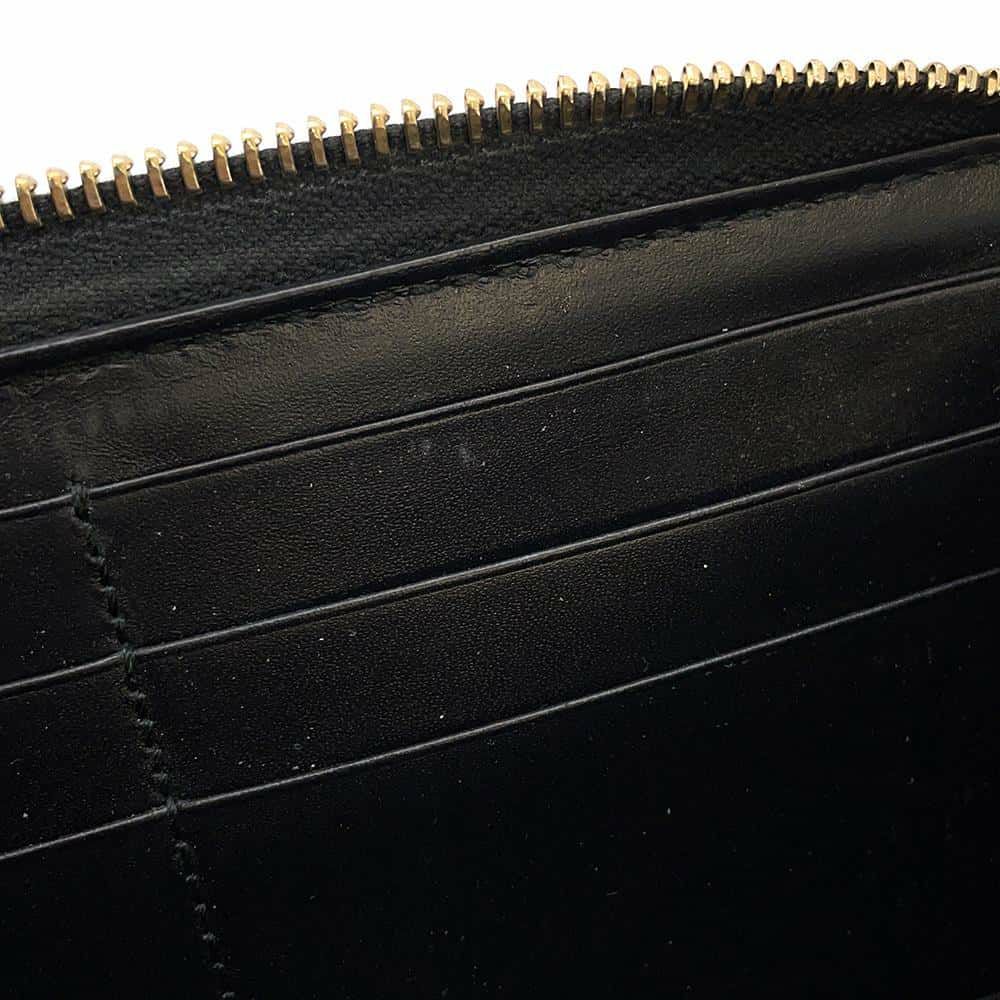 グッチ 長財布 グッチシマ ラウンドファスナー リボン レザー 388680 GUCCI 財布 黒