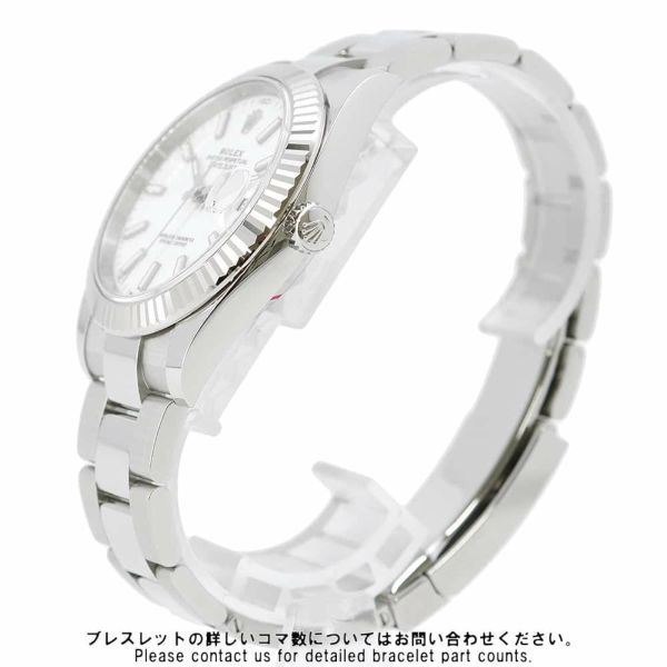 ロレックス デイトジャスト41 SS/K18WG ランダムシリアル ルーレット 126334 ROLEX 腕時計 白文字盤