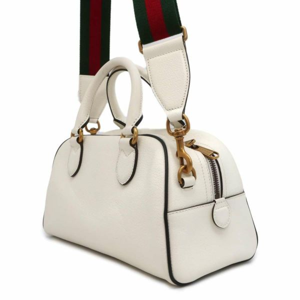 グッチ ボストンバッグ アディダスコラボ ミニダッフルバッグ 702397 GUCCI 2wayショルダーバッグ 白 黒