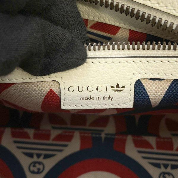 グッチ ボストンバッグ アディダスコラボ ミニダッフルバッグ 702397 GUCCI 2wayショルダーバッグ 白 黒