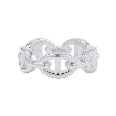 HERMES シルバー シェーヌダンクル アンシェネリング サイズ53 エルメス リング シェーヌダンクル アンシェネPM SV925シルバー リング