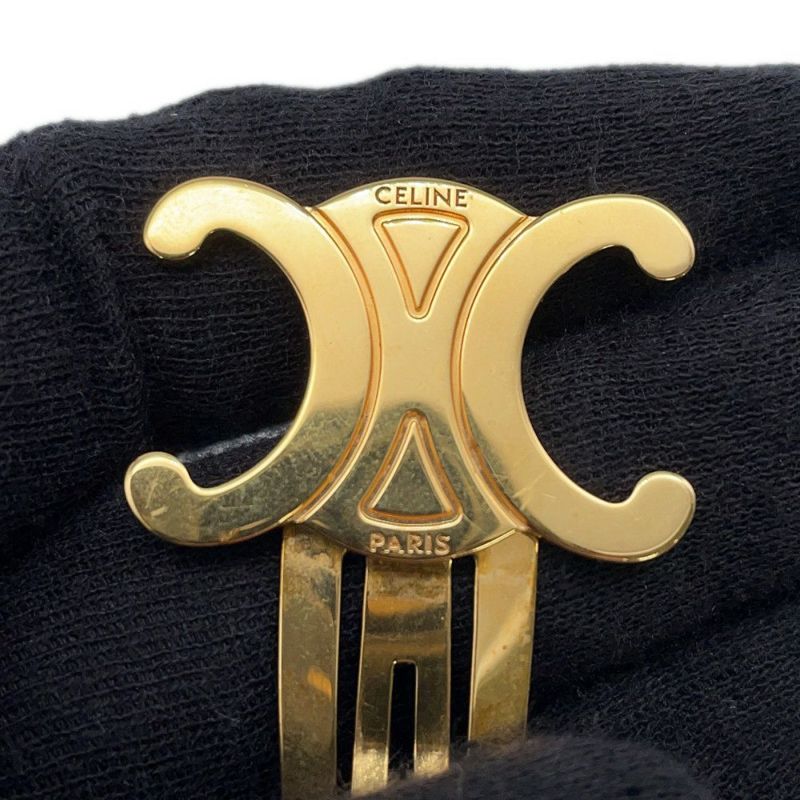 セリーヌ ヘアクリップ 2本セット トリオンフ メタル CELINE ヘアアクセサリー