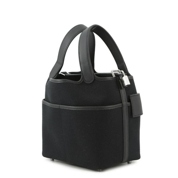 エルメス ハンドバッグ ピコタンロックPM カーゴ ブラック/シルバー