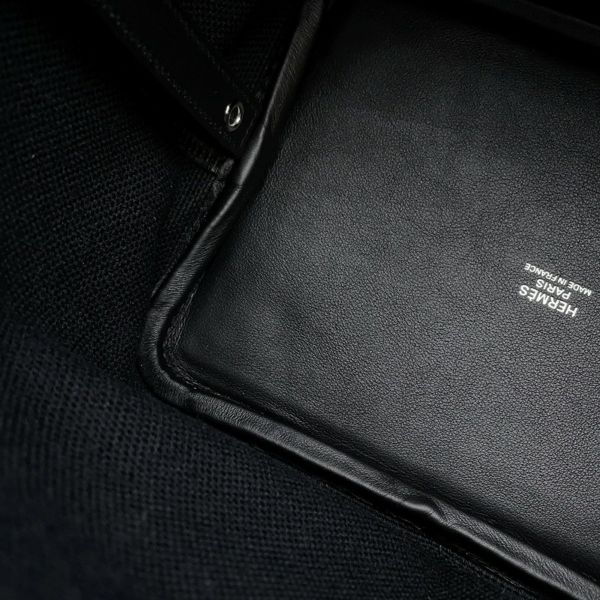 エルメス ハンドバッグ ピコタンロックPM カーゴ ブラック/シルバー金具 トワルゴエラン/スイフト U刻印 黒