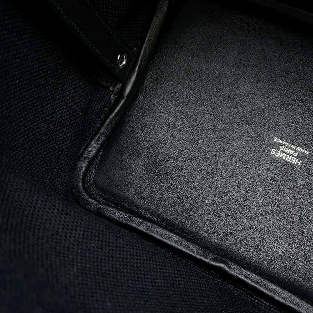 エルメス ハンドバッグ ピコタンロックPM カーゴ ブラック/シルバー金具 トワルゴエラン/スイフト U刻印 黒