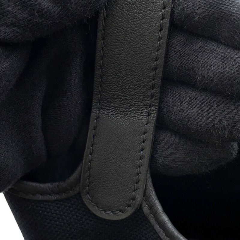 エルメス ハンドバッグ ピコタンロックPM カーゴ ブラック/シルバー金具 トワルゴエラン/スイフト U刻印 黒