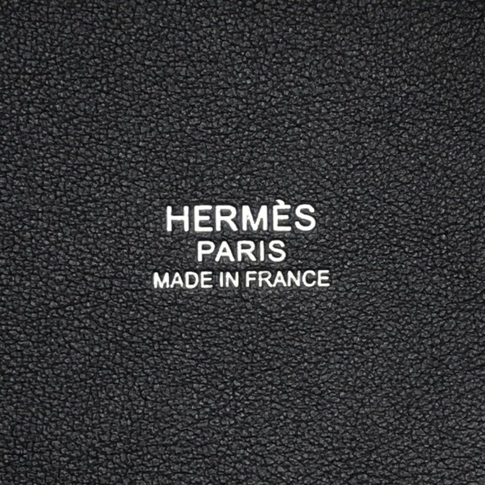 エルメス ハンドバッグ ピコタンロックPM カーゴ ブラック/シルバー金具 トワルゴエラン/スイフト U刻印 黒