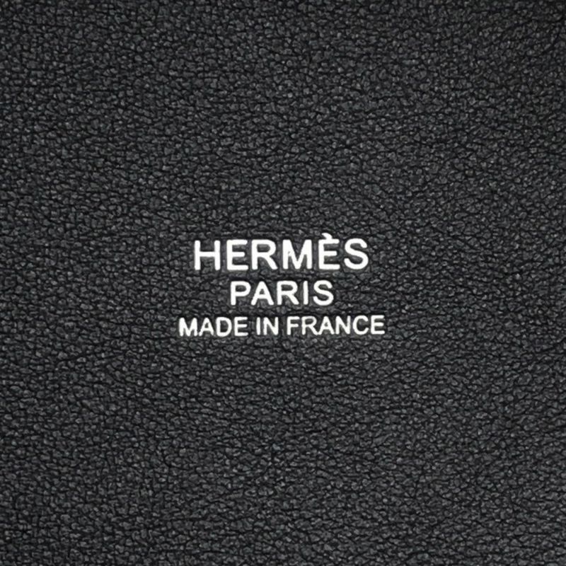 エルメス ハンドバッグ ピコタンロックPM カーゴ ブラック/シルバー金具 トワルゴエラン/スイフト U刻印 黒