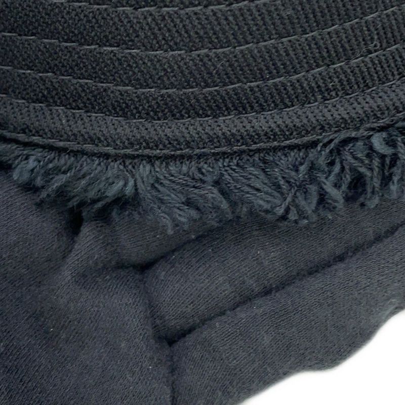 プラダ バケットハット フリンジ トライアングル ロゴ コットン サイズS 1HC137 黒