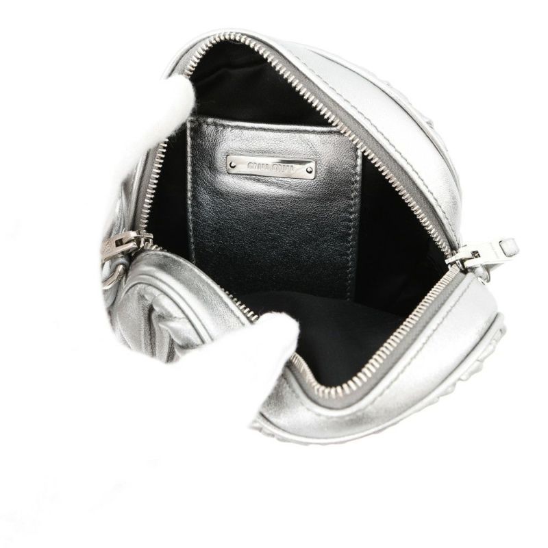 ミュウミュウ チェーンショルダーバッグ マテラッセ クリスタル レザー 5BH191 Miu Miu