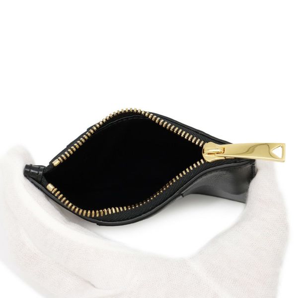 ボッテガヴェネタ カードケース マキシイントレチャート カセット ファスナーカードケース 681010 BOTTEGA VENETA 黒