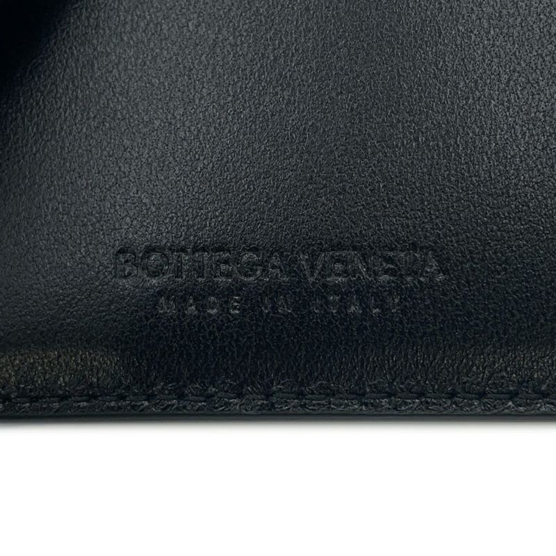 ボッテガヴェネタ カードケース マキシイントレチャート カセット ファスナーカードケース 681010 BOTTEGA VENETA 黒