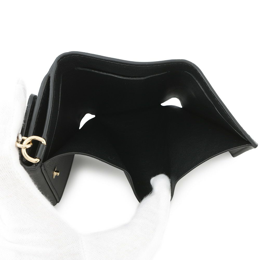 ルイヴィトン 三つ折り財布 カーフレザー ミニ トリフォールド ウォレット・LV ブルーム M15081 黒 ブラック