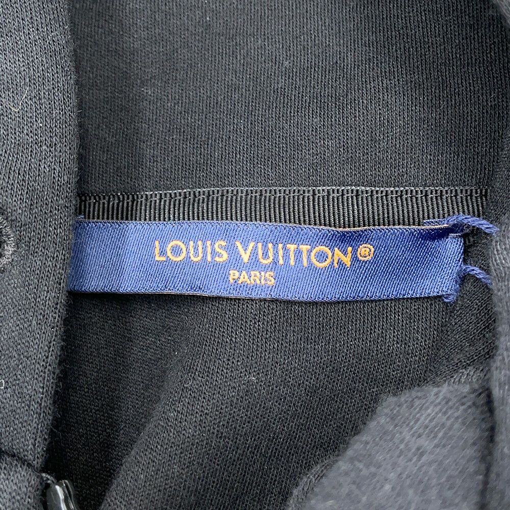ルイヴィトン パーカー ダブルフェイストラベルフーディ メンズサイズXL 1A7XEQ LOUIS VUITTON トップス 黒 ブラック