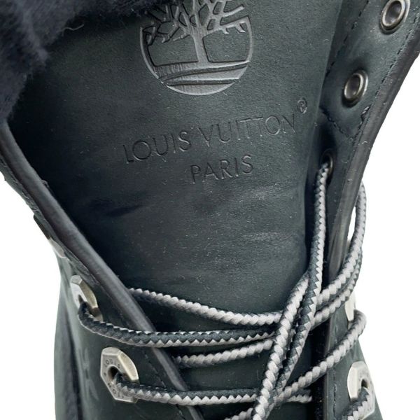 ルイヴィトン ブーツ LV × Timberland 6-IN アンクルブーツ スエード メンズサイズ9 1/2 LOUIS VUITTON 黒 ブラック