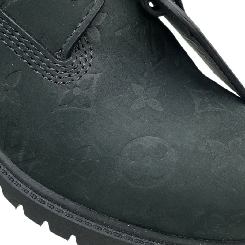 ルイヴィトン ブーツ LV × Timberland 6-IN アンクルブーツ スエード メンズサイズ9 1/2 LOUIS VUITTON 黒 ブラック