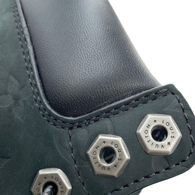 ルイヴィトン ブーツ LV × Timberland 6-IN アンクルブーツ スエード メンズサイズ9 1/2 LOUIS VUITTON 黒 ブラック