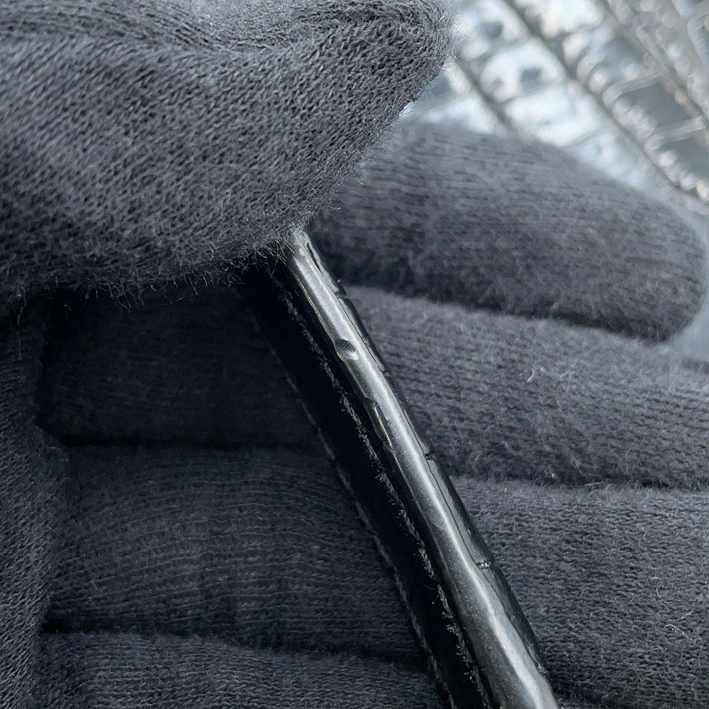 サンローランパリ チェーンショルダーバッグ サンセット クロコ型押しレザー 442906 SAINT LAURENT PARIS 黒