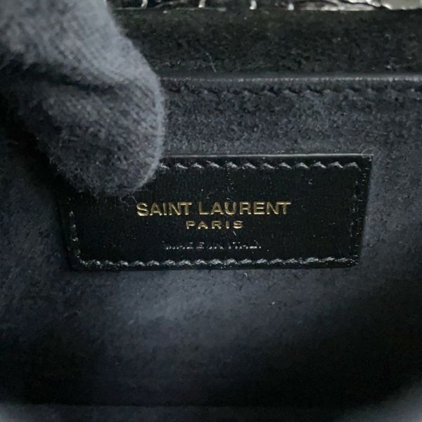 サンローランパリ チェーンショルダーバッグ サンセット クロコ型押しレザー 442906 SAINT LAURENT PARIS 黒