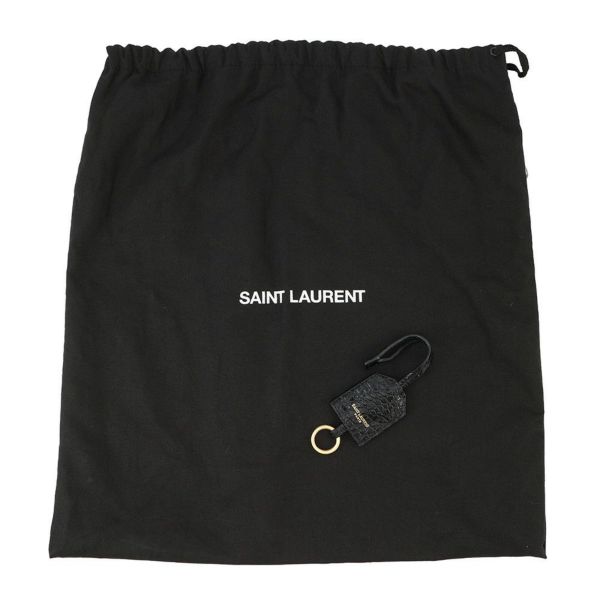 サンローランパリ チェーンショルダーバッグ サンセット クロコ型押しレザー 442906 SAINT LAURENT PARIS 黒