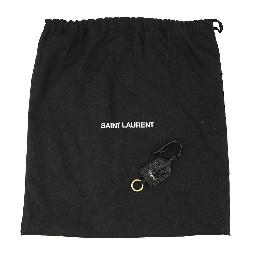 サンローランパリ チェーンショルダーバッグ サンセット クロコ型押しレザー 442906 SAINT LAURENT PARIS 黒