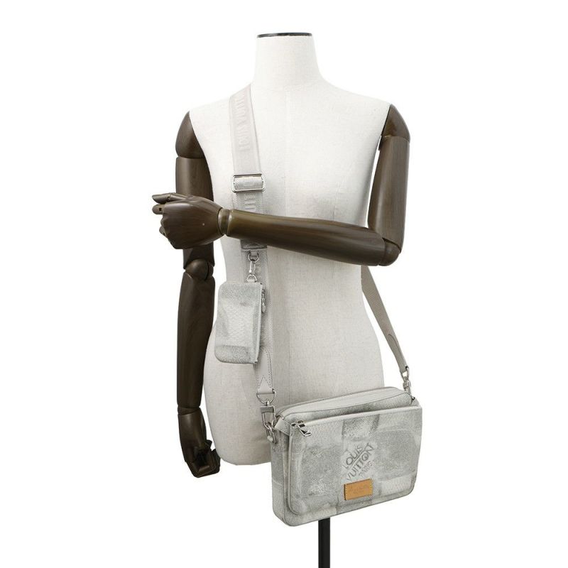 ルイヴィトン ショルダーバッグ ダミエ・ソルト トリオ・メッセンジャー N50068 LOUIS VUITTON メンズ