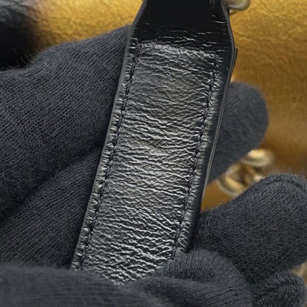 シャネル チェーンショルダーバッグ ボーイシャネル スモール レザー ココマーク ライン A67085 BOY CHANEL バッグ 黒