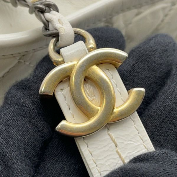 シャネル チェーンショルダーバッグ ガブリエル ドゥ シャネル ホーボー スモール A91810 CHANEL  白
