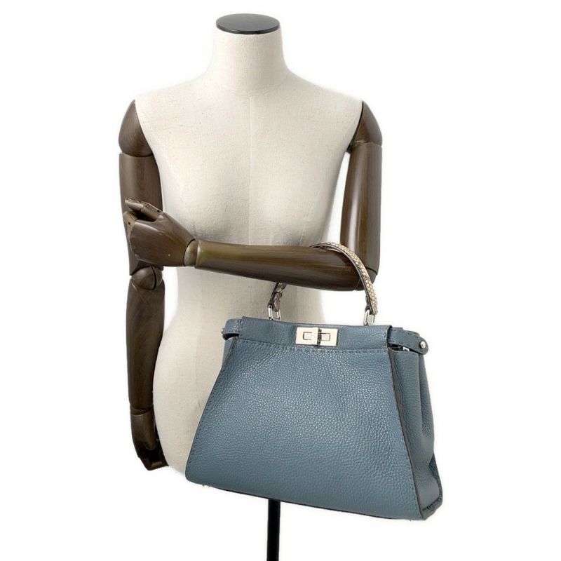 フェンディ ハンドバッグ セレリア ピーカブー レギュラー パイソン 8BN290 FENDI バッグ 2wayショルダーバッグ