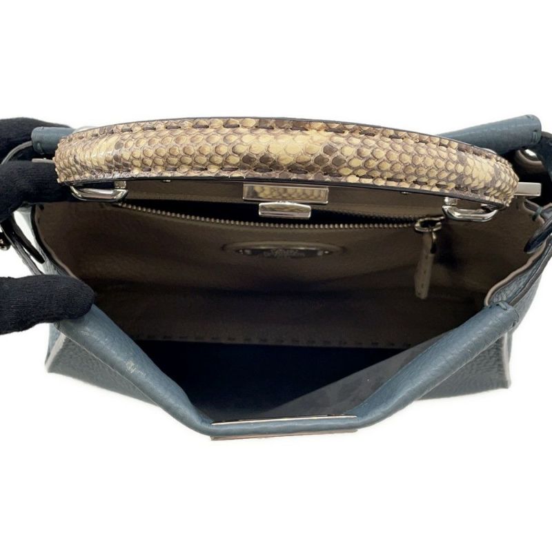 フェンディ ハンドバッグ セレリア ピーカブー レギュラー パイソン 8BN290 FENDI バッグ 2wayショルダーバッグ