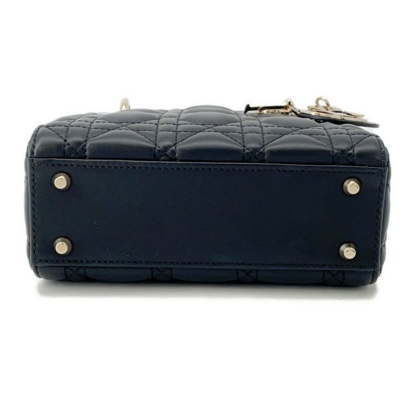 クリスチャン・ディオール ハンドバッグ レディ ディオール ミニ カナージュ ラムスキン M0505 ONGE-M900 2way 黒