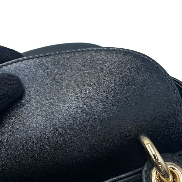 クリスチャン・ディオール ハンドバッグ レディ ディオール ミニ カナージュ ラムスキン M0505 ONGE-M900 2way 黒