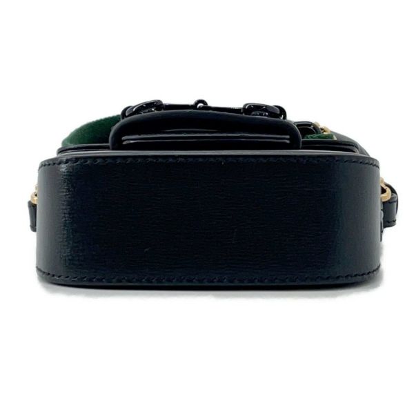 グッチ ショルダーバッグ ホースビット ミニ 1955 レザー 726863 GUCCI 2wayハンドバッグ 黒 アウトレット品