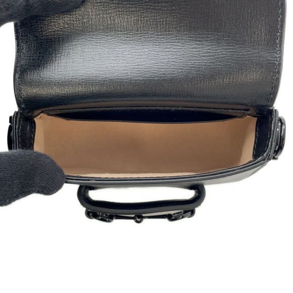 グッチ ショルダーバッグ ホースビット ミニ 1955 レザー 726863 GUCCI 2wayハンドバッグ 黒 アウトレット品