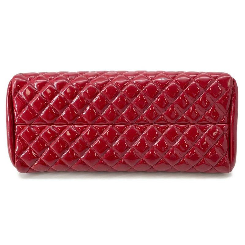 シャネル チェーンショルダーバッグ マドモアゼル ボーリングバッグ パテントレザー ココマーク A50556 CHANEL