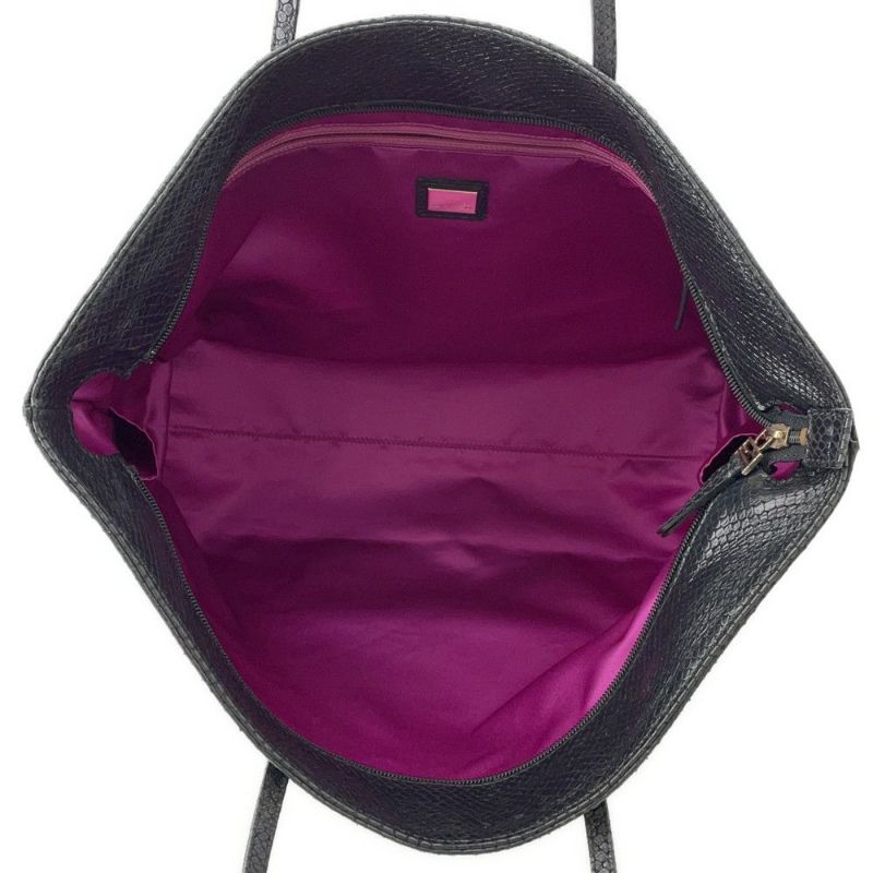 フェンディ トートバッグ パイソン型押しレザー 8BH185 FENDI 黒