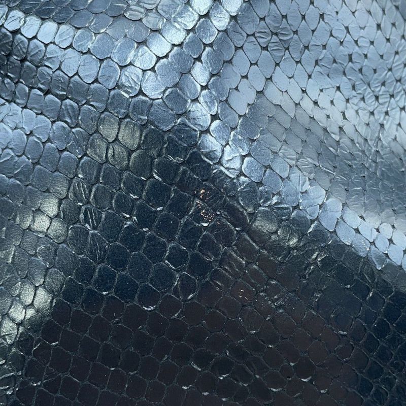 フェンディ トートバッグ パイソン型押しレザー 8BH185 FENDI 黒