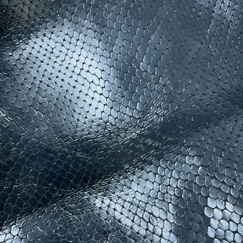 フェンディ トートバッグ パイソン型押しレザー 8BH185 FENDI 黒