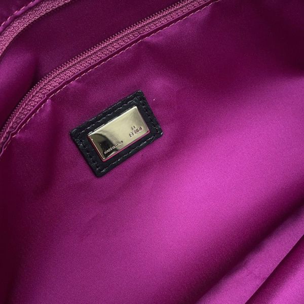 フェンディ トートバッグ パイソン型押しレザー 8BH185 FENDI 黒