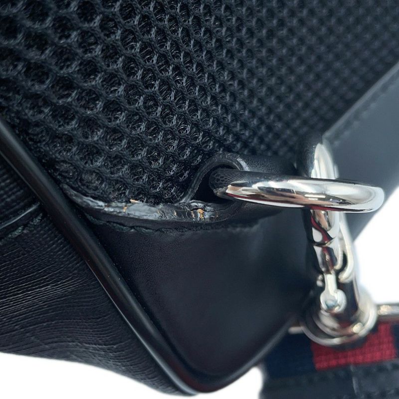 グッチ ボディバッグ GGスプリーム スリングバッグ 478325 GUCCI 黒 メンズ