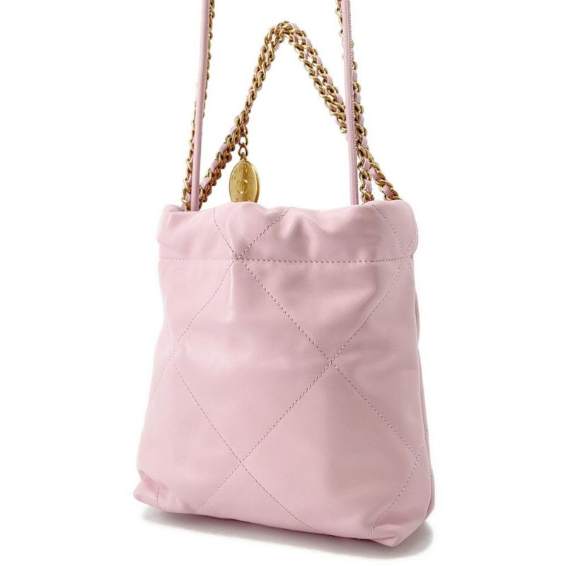 シャネル ハンドバッグ CHANEL 22 ミニ ココマーク シャイニーカーフレザー AS3980 CHANEL 2wayバッグ
