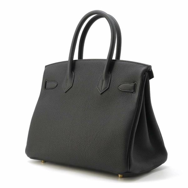 エルメス バーキン30 ブラック/ゴールド金具 トゴ W刻印 HERMES Birkin ハンドバッグ 黒