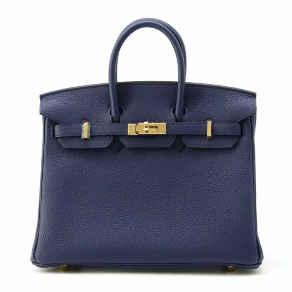 エルメス バーキン25 ブルーネイビー/ゴールド金具 トゴ B刻印 HERMES Birkin ハンドバッグ