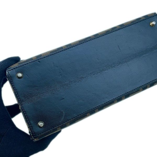 フェンディ ハンドバッグ ズッカ柄 ラウンド バニティ キャンバス レザー FENDI 2wayショルダーバッグ