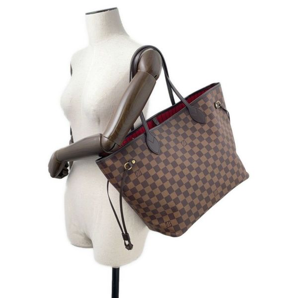 ルイヴィトン トートバッグ ダミエ・エベヌ ネヴァーフルMM ポーチ付き N41358 LOUIS VUITTON ヴィトン バッグ