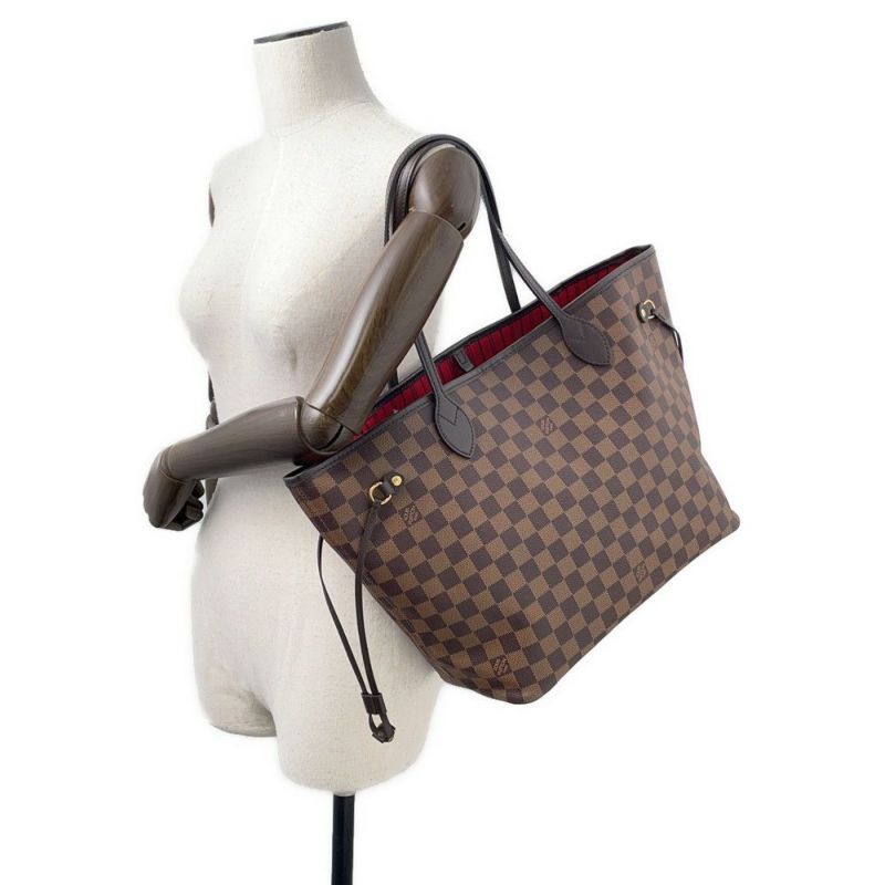 ルイヴィトン トートバッグ ダミエ・エベヌ ネヴァーフルMM ポーチ付き N41358 LOUIS VUITTON ヴィトン バッグ