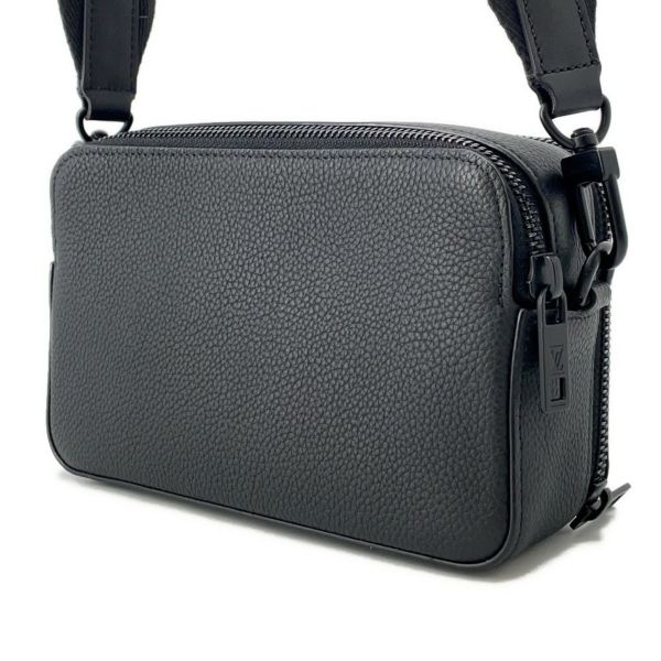 ルイヴィトン ショルダーバッグ グレインカーフレザー/LV アエログラム アルファ・ウェアラブル ウォレット M59161 黒 ブラック